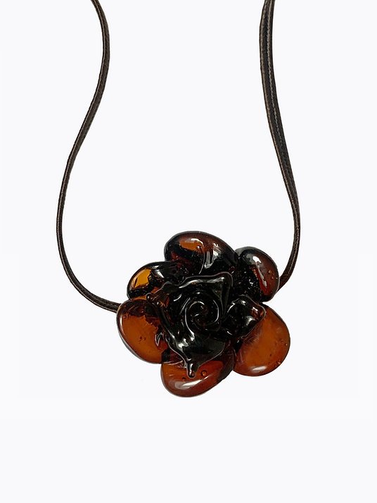 Handblown Glass Flower Necklace