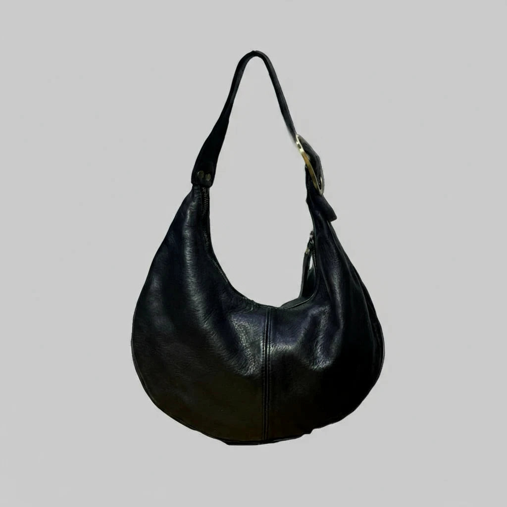Washed Leather Shoulder Bag